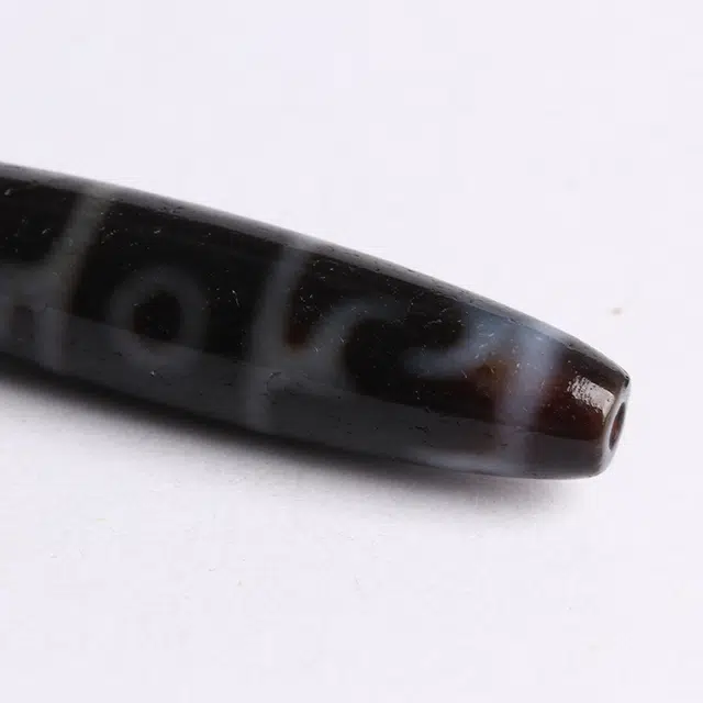 欧说珠宝 藏式三眼莲花天珠 佛珠 招财转运 玛瑙 玉石吊坠 男女同款情侣款