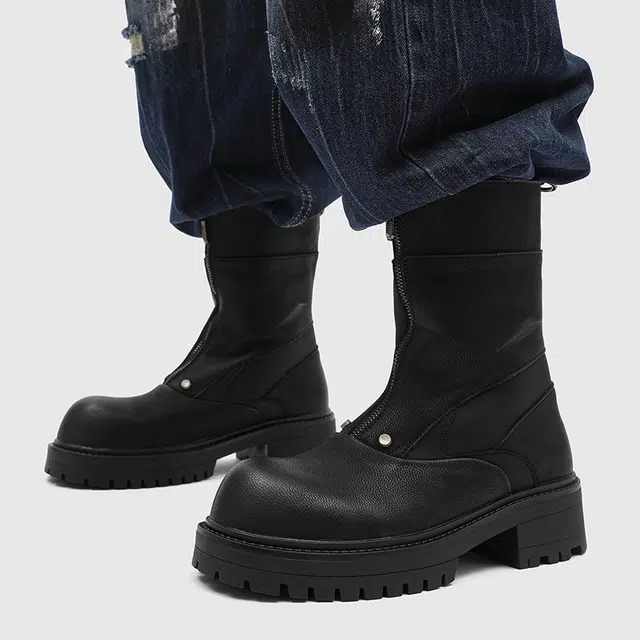 Dounkol Double Layer Pigskin High-top Boots