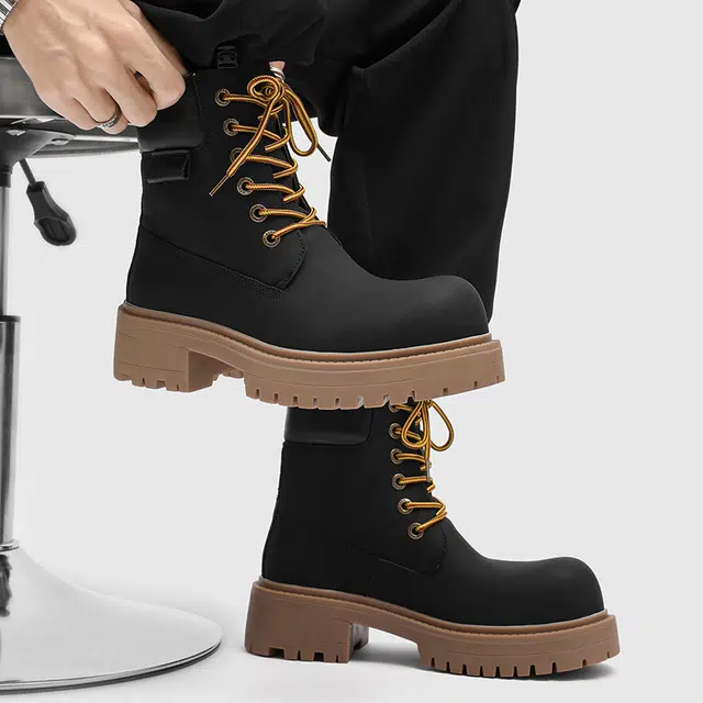 Dounkol Vintage Round Toe Work Boots