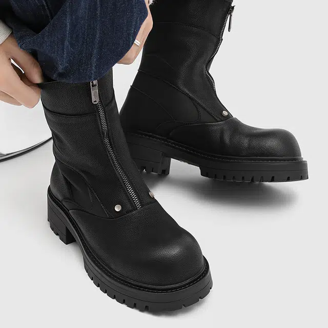 Dounkol Double Layer Pigskin High-top Boots