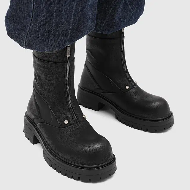Dounkol Double Layer Pigskin High-top Boots