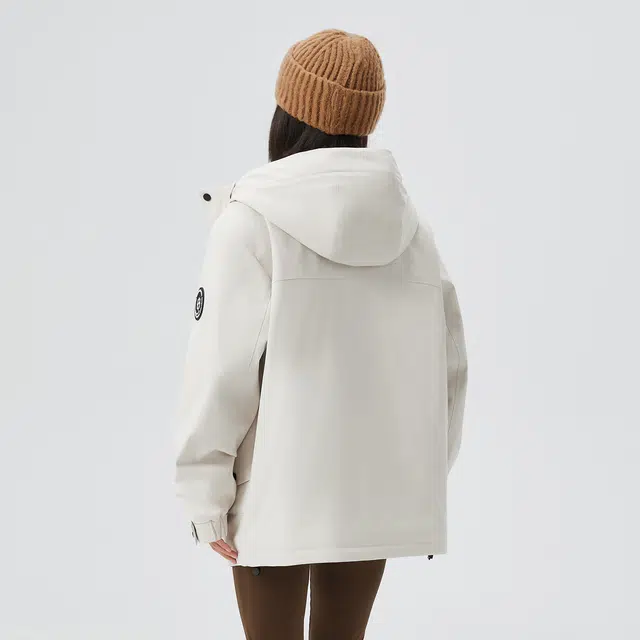 贵人鸟 暖行系列 连帽防风百搭品牌袖标拒水舒适加厚保暖工装棉服外套 男女同款