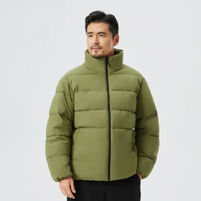 贵人鸟 乐活系列 商务休闲立领防风简约反光字母印花舒适保暖加厚棉服外套 男款