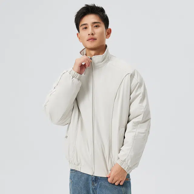 贵人鸟 暖行系列 潮流拼接纯色立领防风舒适加厚保暖休闲宽松飞行夹克棉服外套 男女同款