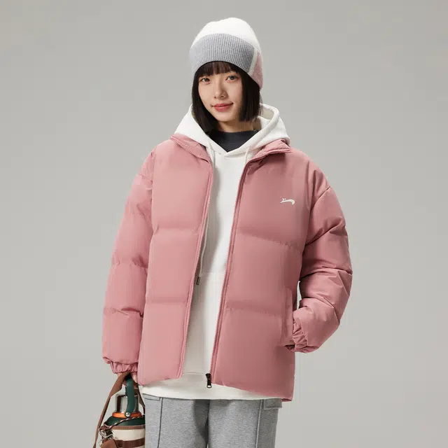 贵人鸟 宽松立领落肩面包棉服 男女同款