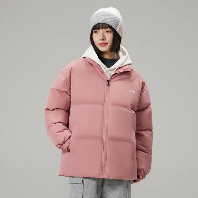 贵人鸟 宽松立领落肩面包棉服 男女同款