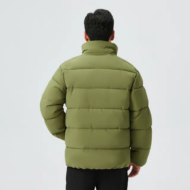 贵人鸟 乐活系列 商务休闲立领防风简约反光字母印花舒适保暖加厚棉服外套 男款