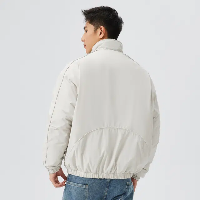 贵人鸟 暖行系列 潮流拼接纯色立领防风舒适加厚保暖休闲宽松飞行夹克棉服外套 男女同款