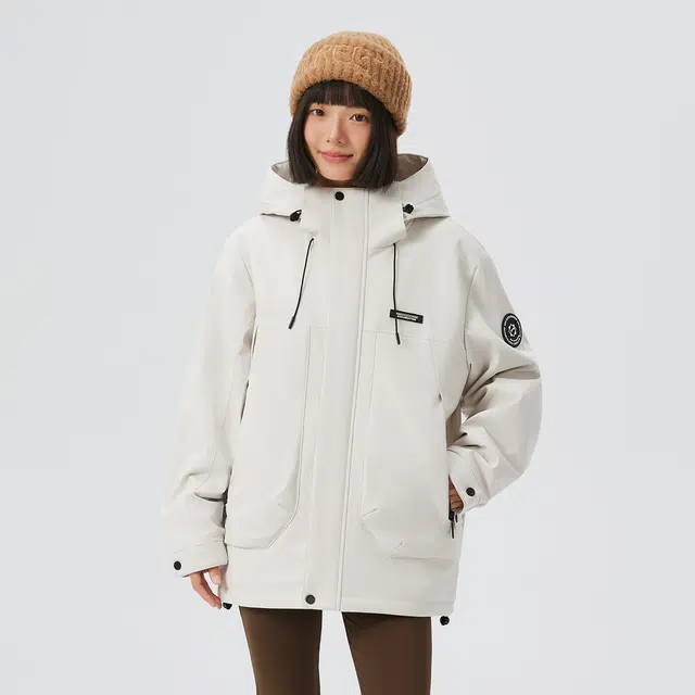 贵人鸟 暖行系列 连帽防风百搭品牌袖标拒水舒适加厚保暖工装棉服外套 男女同款