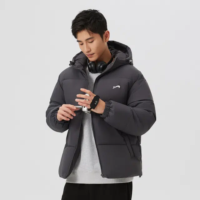 贵人鸟 经典系列 拼接撞色连帽防风石墨烯蓄热保暖加厚外套棉服 男女同款