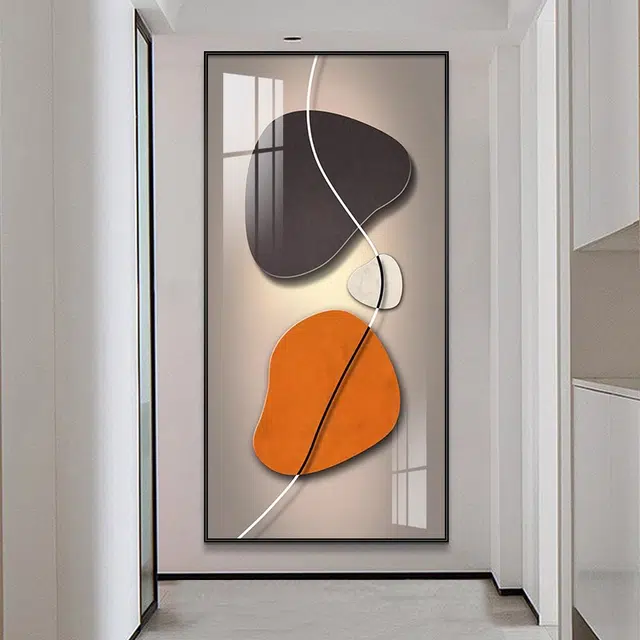 钵提 石来运转入户玄关装饰画 竖版现代简约轻奢 走廊过道壁画 客厅挂画  潮流衍生品