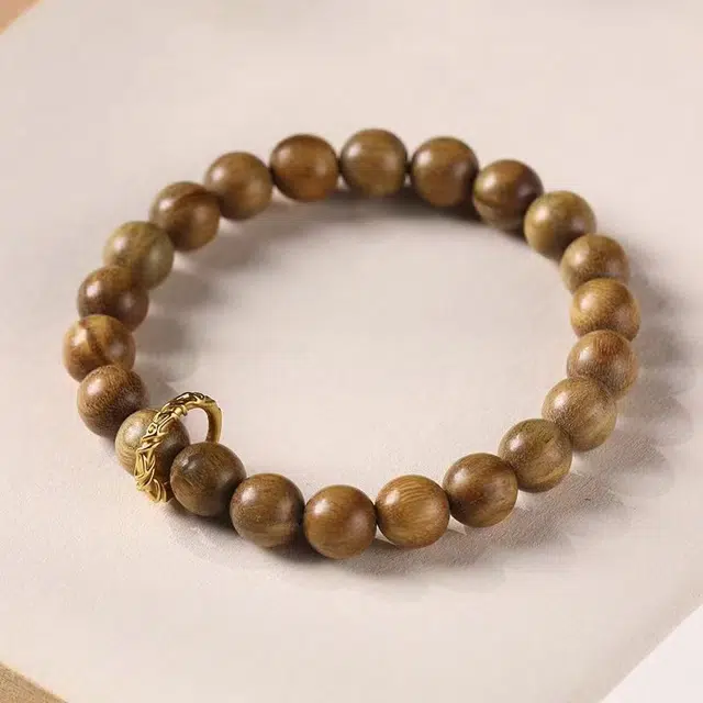 钵提 古风 禅意 单圈念珠 檀木 手串 男女同款情侣款 绿檀