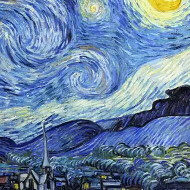 钵提 装饰挂画 梵高星空油画背景壁画莫奈世界名画  潮流衍生品