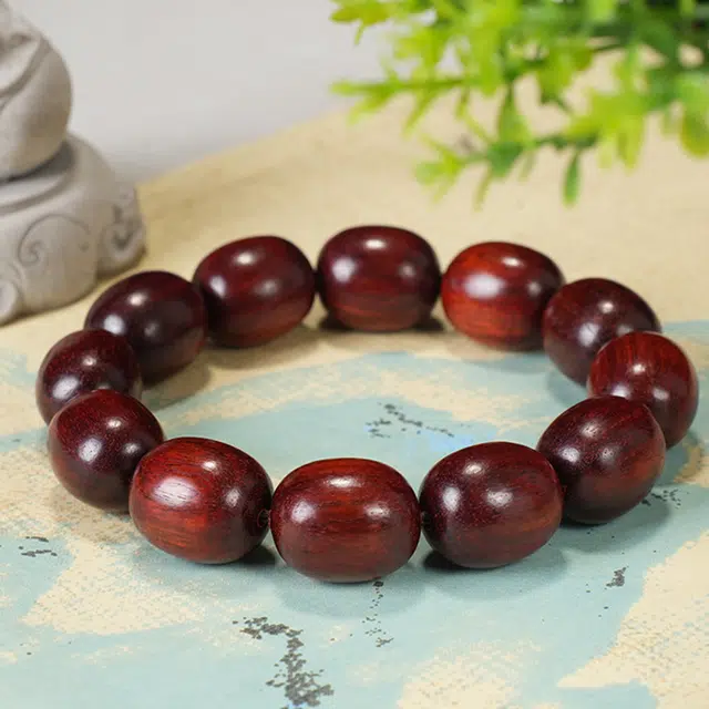 钵提 新中式国潮高密枣珠串木质佛珠单圈文玩念珠#好运 血檀 手串 男女同款情侣款