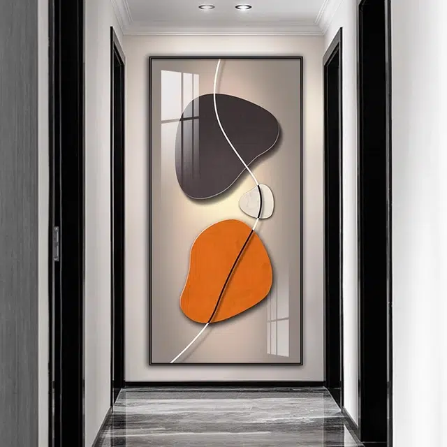 钵提 石来运转入户玄关装饰画 竖版现代简约轻奢 走廊过道壁画 客厅挂画  潮流衍生品