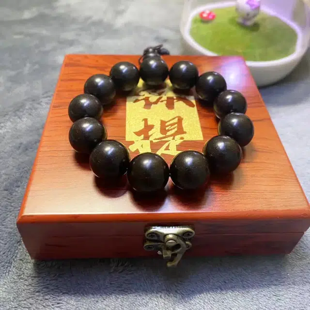 钵提 高密老料工艺金星 文玩佛珠葫芦配饰福禄吉祥手持珠串#好运 紫檀属 手串 男女同款情侣款