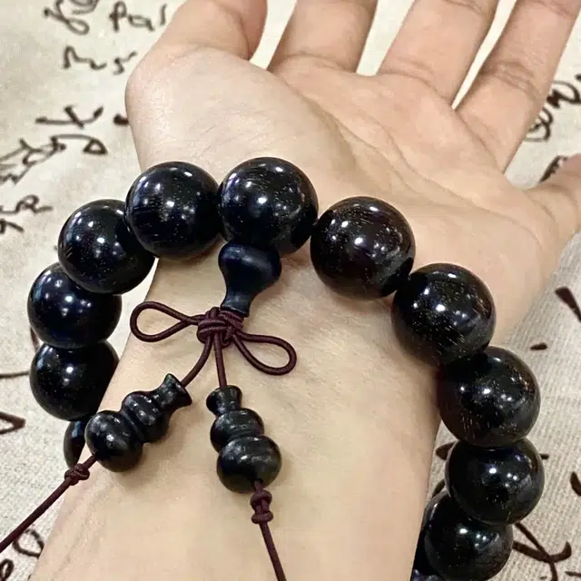 钵提 高密老料工艺金星 文玩佛珠葫芦配饰福禄吉祥手持珠串#好运 紫檀属 手串 男女同款情侣款