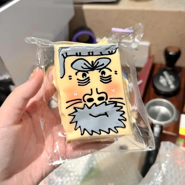 食梦者 创意超大卡通手绘牛爷爷 硅胶捏捏乐 萌趣 搞怪潮酷 奶油水感 早教益智玩具