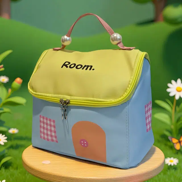 食梦者童话小房收纳包化妆包/洗漱包 防尘 实用三室一厅超大容量带刷 多功能便携旅行可分区高颜值多巴胺配色女生学生宿舍办公室卧室通用