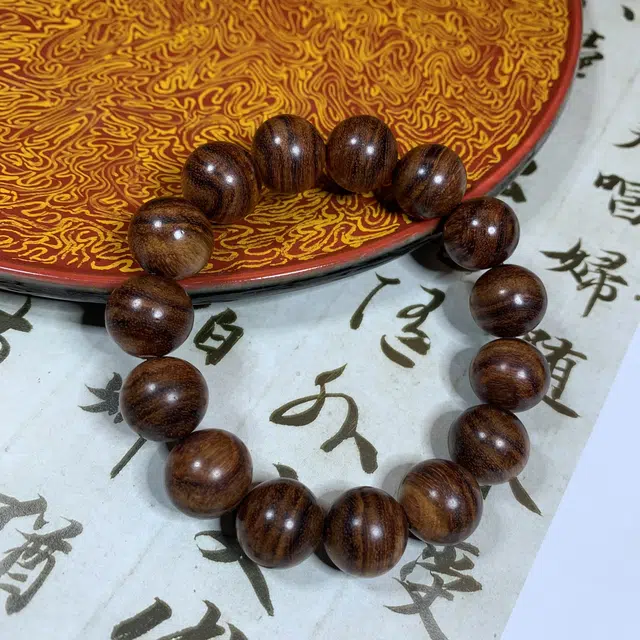 仙沐坊 新中式古风 大气艺术文玩 黄花梨 名贵木作手串 男女同款情侣款