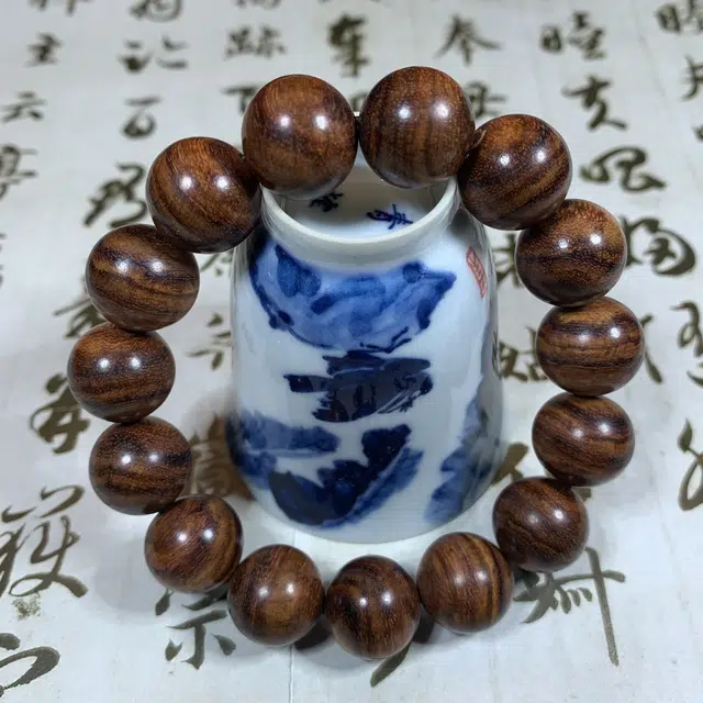 仙沐坊 新中式古风 大气艺术文玩 黄花梨 名贵木作手串 男女同款情侣款