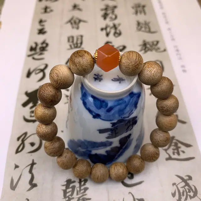 仙沐坊 除破太岁南红 沉香木 木作手串 男女同款情侣款
