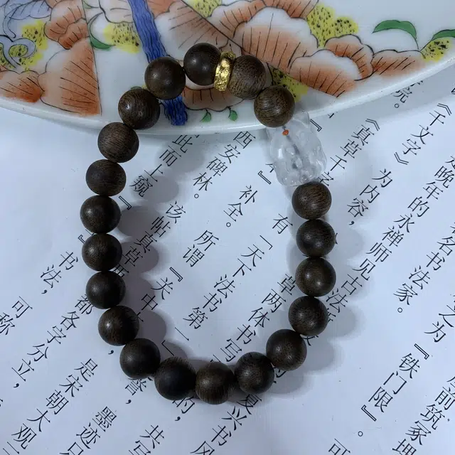 仙沐坊 古风潮玩 凤九狐狸 可爱小众设计感 文玩 沉香木 名贵木作手串 女款