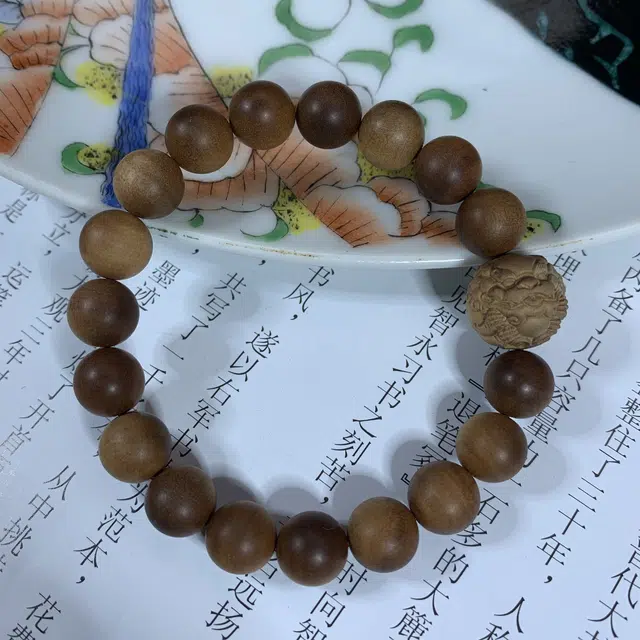 仙沐坊 中式国风 收藏级顺纹黑肉精品 奶香浓郁 老山檀 手串 男女同款情侣款