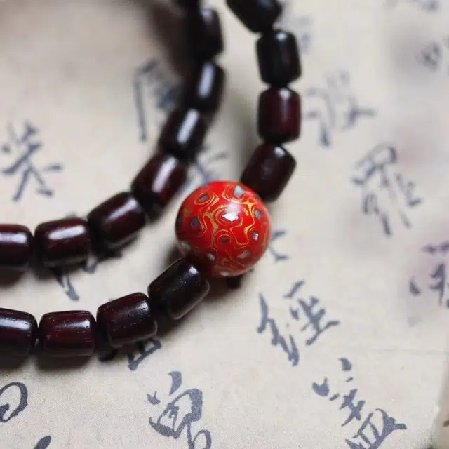 仙沐坊 直切 国潮名贵木作文玩 高油高密 双圈 小叶紫檀 手串 男女同款情侣款