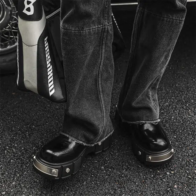 健休 二层牛皮 大头增高舒适百搭 休闲鞋 男款 黑色