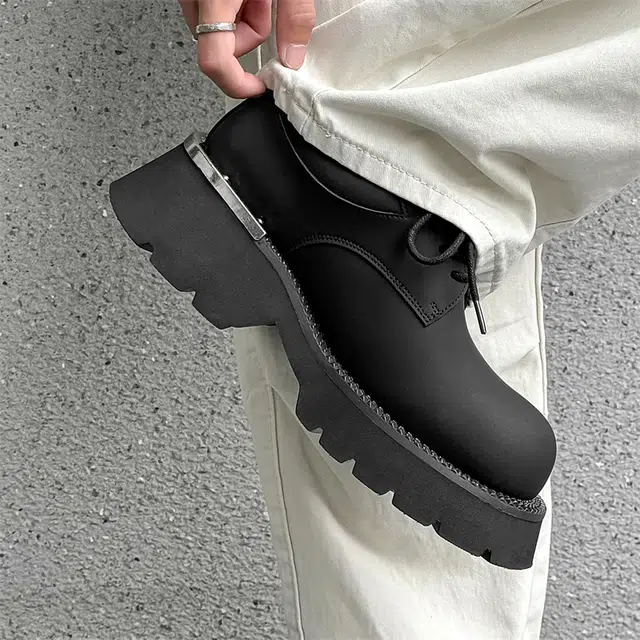 健休 二层牛皮牛皮革 舒适百搭 休闲鞋 男款 黑色