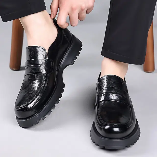 健休 头层牛皮 简约舒适休闲百搭潮流 正装皮鞋 男款