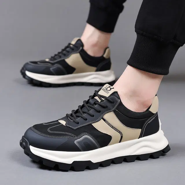健休 二层牛皮 舒适百搭 耐磨 低帮 生活休闲鞋 男款 黑色