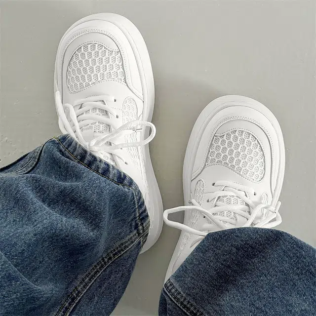 健休 舒适商务 低帮 生活休闲鞋 男款 白色