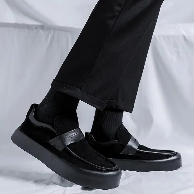 健休 风雅舒适商务 低帮 生活休闲鞋 男款 黑色