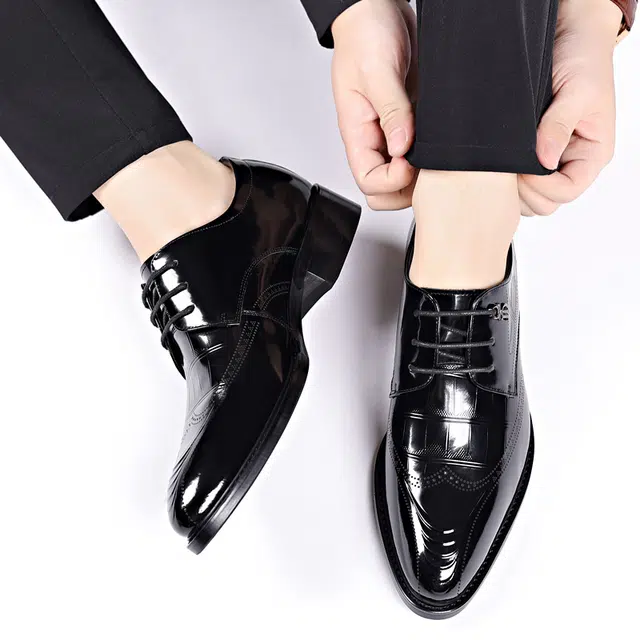 健休 休闲 正装皮鞋 男款 黑色