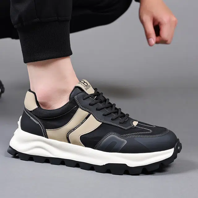 健休 二层牛皮 舒适百搭 耐磨 低帮 生活休闲鞋 男款 黑色