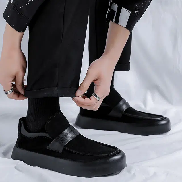 健休 风雅舒适商务 低帮 生活休闲鞋 男款 黑色