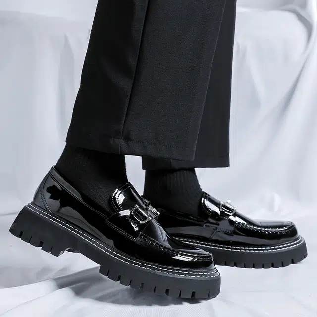 健休 牛皮革 简约商务 正装皮鞋 男款 黑色