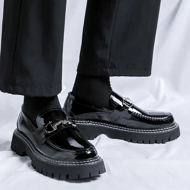 健休 牛皮革 简约商务 正装皮鞋 男款 黑色