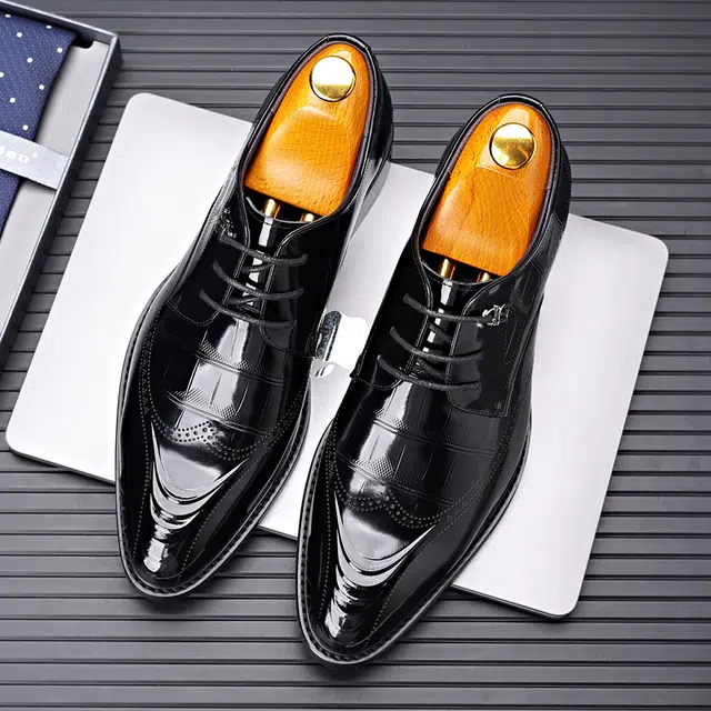 健休 休闲 正装皮鞋 男款 黑色