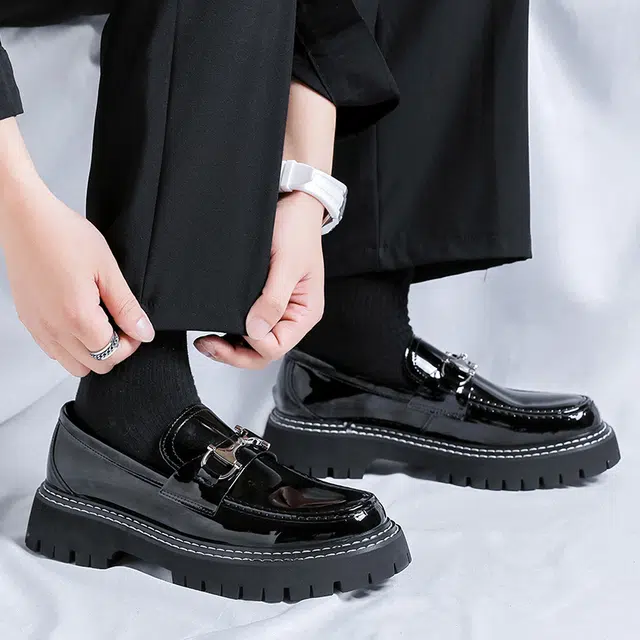 健休 牛皮革 简约商务 正装皮鞋 男款 黑色