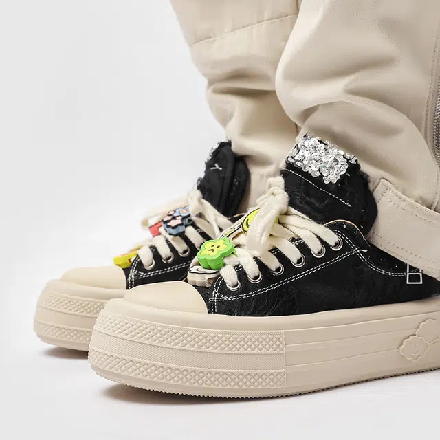 健休 牛皮 百搭 防滑 低帮 板鞋 男女同款