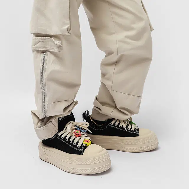 健休 牛皮 百搭 防滑 低帮 板鞋 男女同款