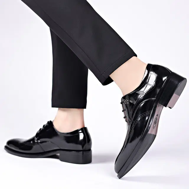 健休 休闲 正装皮鞋 男款 黑色