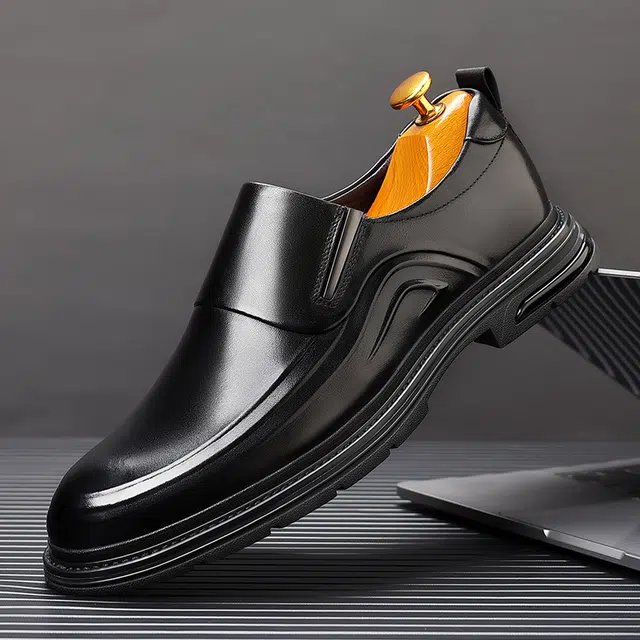 健休 二层牛皮 轻便简约 舒适耐磨 休闲鞋 男款