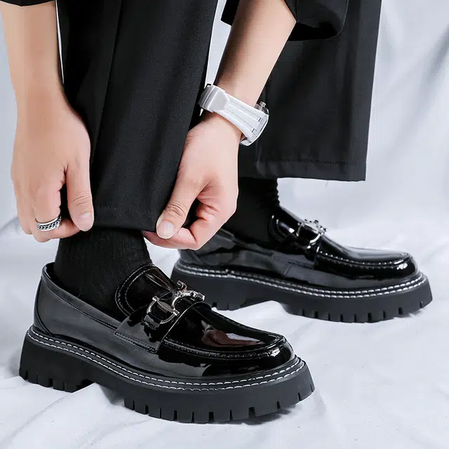 健休 牛皮革 简约商务 正装皮鞋 男款 黑色