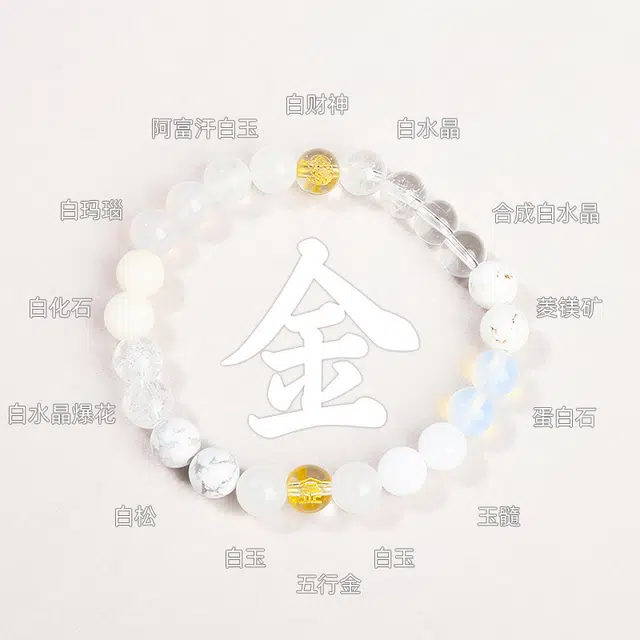 【八方来财 学业顺利】 喜宝春花 五路财神五行顺利招财纳福 小众国风民族风古风 金发晶黄发晶#好运 天然 黄水晶 手串 男女同款情侣款