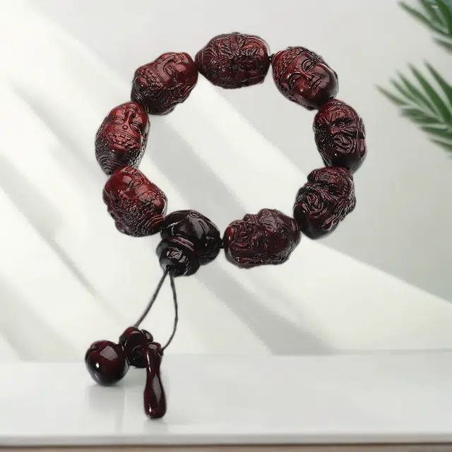 喜宝春花 一念神魔  诸事喜乐国风小众新中式复古新中式百搭福禄吉祥时尚百搭好运 紫檀属 手串 男女同款情侣款