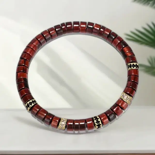 喜宝春花 单圈  诸事喜乐国风小众新中式复古新中式百搭福禄吉祥时尚百搭好运 血檀 木作手串 男女同款情侣款